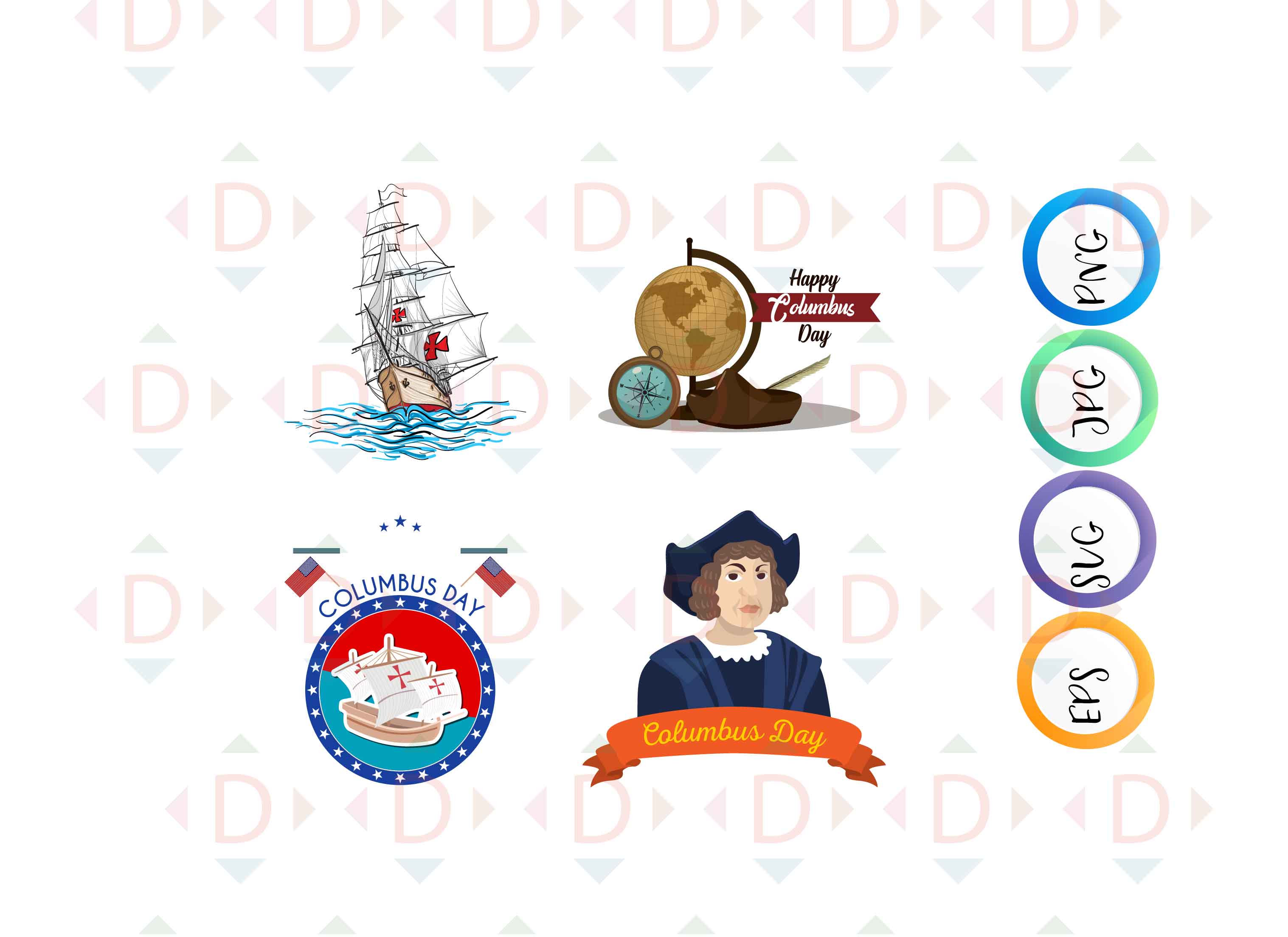 3034x2209 Columbus Day Graphic