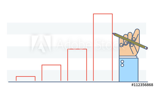 500x285 Businessman Hand Drawing Growth Chart To Improve Business Flat
