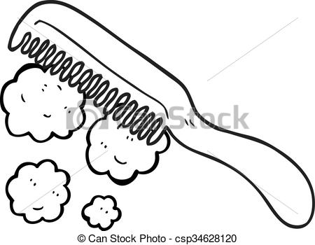 450x350 Freehand Drawn Black And White Cartoon Comb