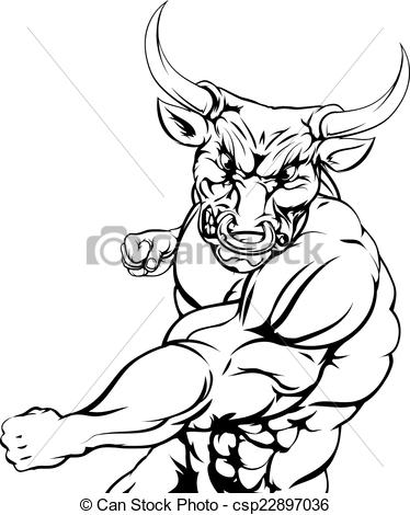 374x470 Taureau, Sports, Combat, Mascotte
