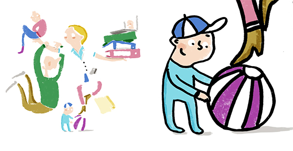 600x311 frau schulz malt drawing women who are trying to combine work