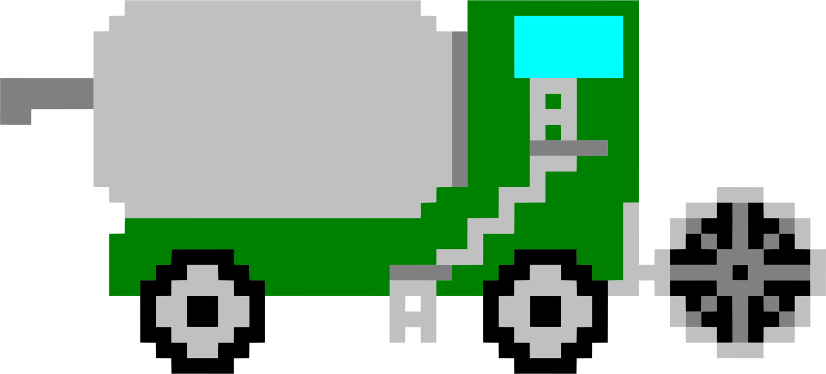 1654x750 Pixel Art Combine Harvester Drawing Computer Icons Cc0