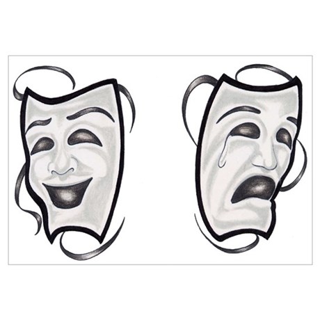 460x460 Comedy Tragedy Masks Poster