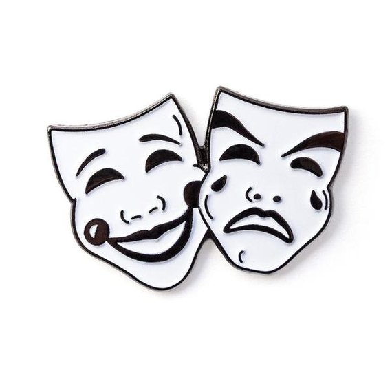 570x570 Comedy Tragedy Theatre Masks Mask Drama Lapel Badge Hat Etsy