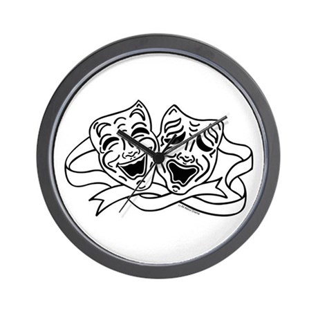 460x460 Comedy Tragedy Wall Clocks