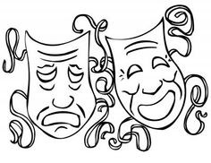 236x182 Inspirational Comedy Tragedy Masks Coloring