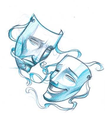 356x425 theatre masks sketch tattoo ideas theater mask tattoo, theatre