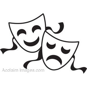 300x300 clip art comedy tragedy masks theatre masks drawing