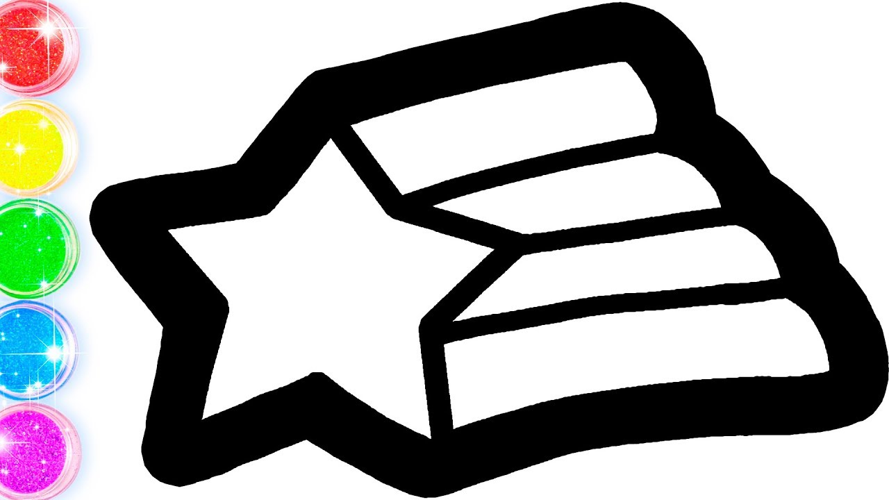 1280x720 Glitter Star Comet Coloring And Drawing For Kids, Toddlers Kis Kis