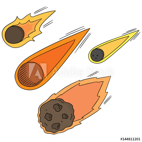 500x500 Vector Set Of Comet