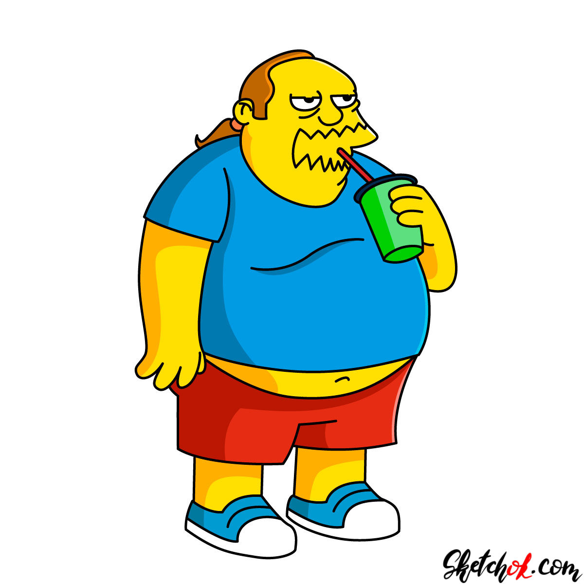 1200x1200 How To Draw Comic Book Guy Drinking Coke