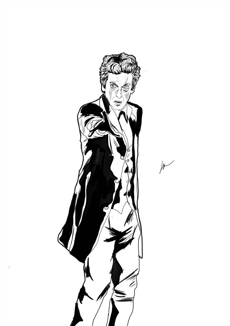 751x1063 Twelfth Doctor Peter Capaldi Comic Book Drawing