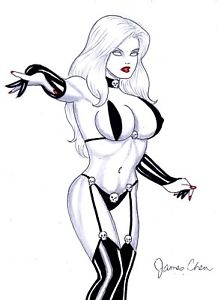 221x300 Lady Death Original Comic Art Color Sketch R