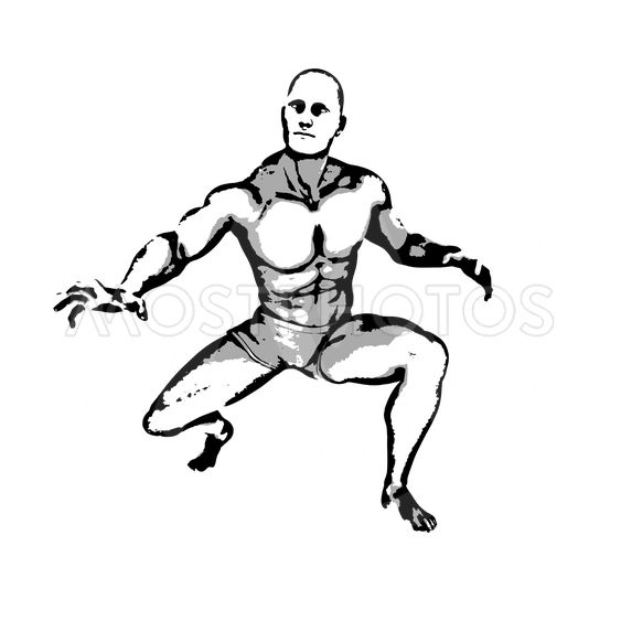 563x563 Comic Book Hero Pose