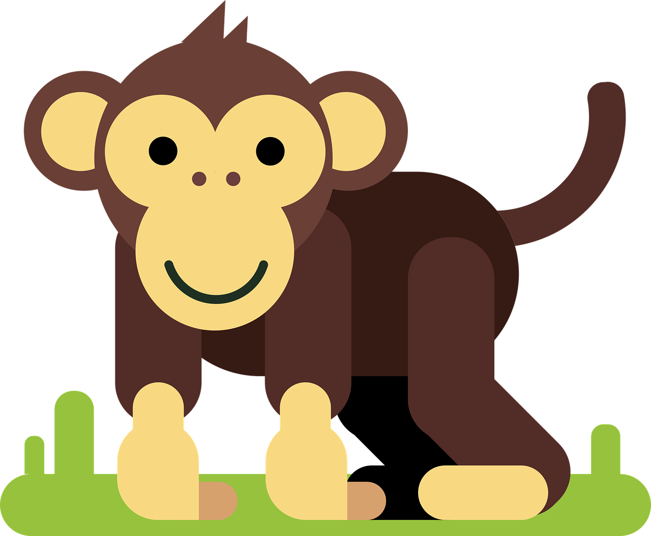 1280x1053 Monkey, Animal, Cartoon Character, Comic, Figure