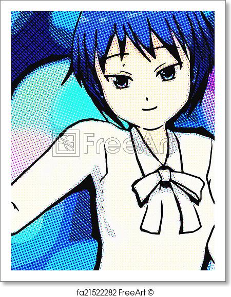 450x580 Free Art Print Of Comic Girl Digital Illustration Of A Comic Girl