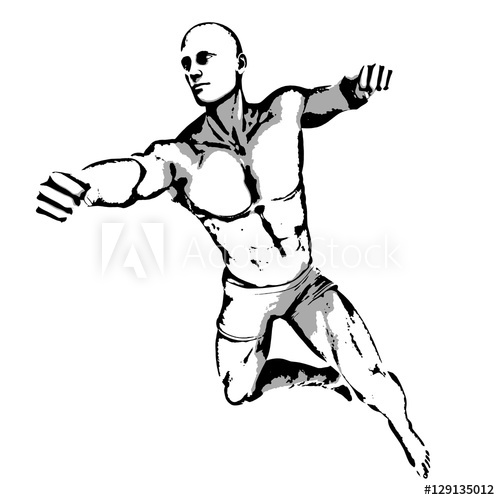 500x500 Comic Book Hero Pose