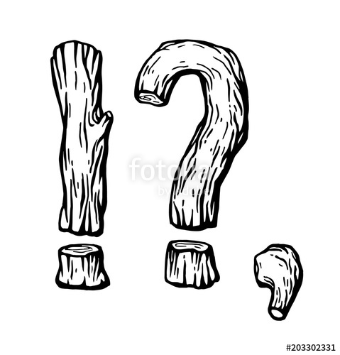 479x500 engraving punctuation marks question mark, exclamation point