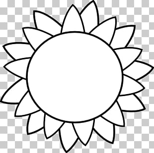 310x309 Common Sunflower Template Drawing Sunflower Leaf, White