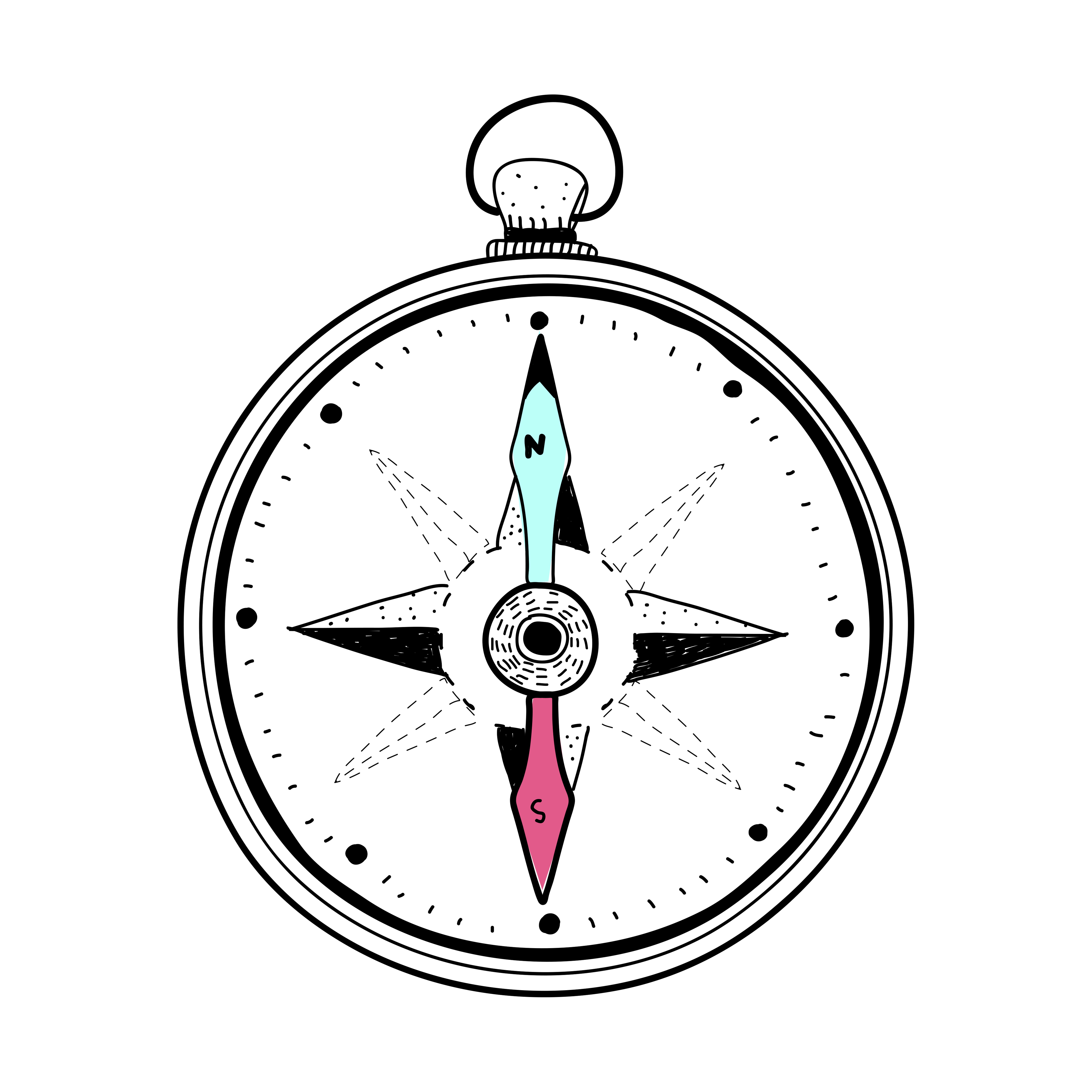 4000x4000 Doodle Of Compass