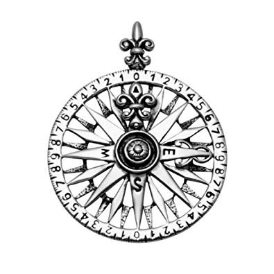 395x395 Wild Things Sterling Silver Compass Rose Pendant