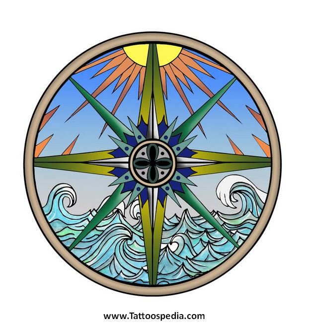 622x650 Nautical Compass Tattoo Tumblr
