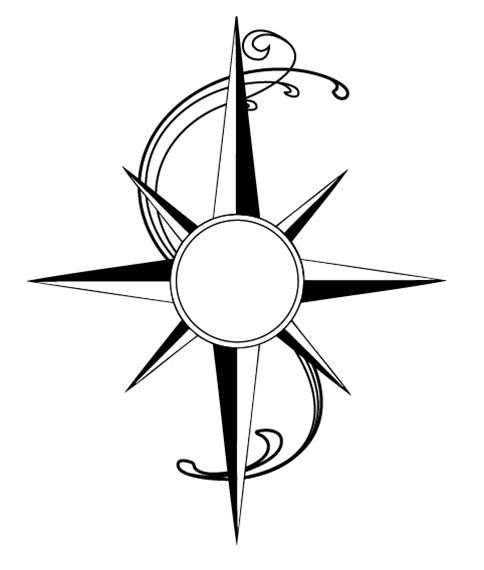484x570 Simple Line Art Compass Tattoos Ideas And Designs
