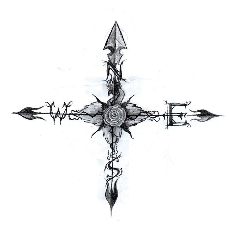 736x730 Image Result For Arrow And Compass Tattoo Designs Tattoos