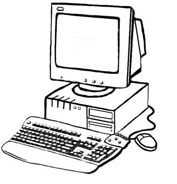 350x364 Collection Of Free Print Clipart Computer Component Amusement