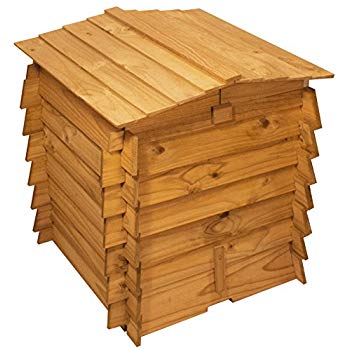 350x350 Decorative Wooden Versatile Beehive Shaped Compost Bin Container