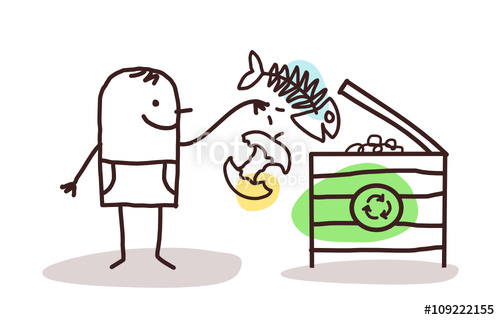 500x320 Cartoon Man And Compost Bin Stock Image And Royalty Free Vector