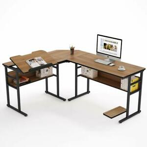 300x300 Tribesigns L Shaped Double Corner Drafting Drawing Table