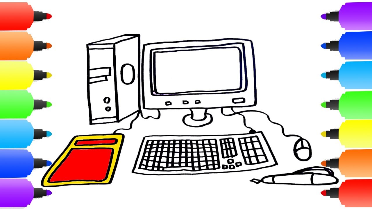 1280x720 How To Draw Computer Kids Songs Learn Drawing Art Colours