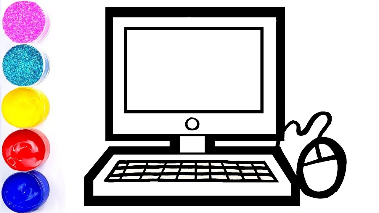 1280x720 Glitter Computer Drawing And Coloring Pages Learn Colors For Kids
