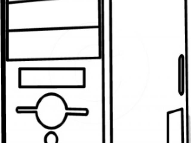 640x480 Cpu Clipart Computer Drawing