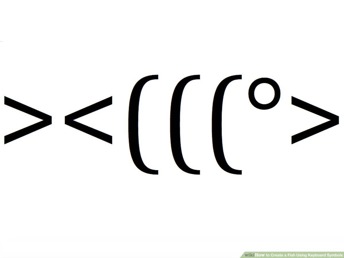 1200x900 How To Create A Fish Using Keyboard Symbols Steps