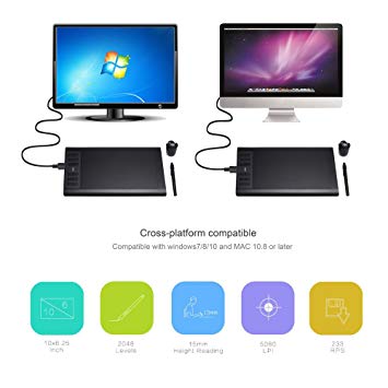355x355 huion plus rechargeable, shortcut keys graphics drawing