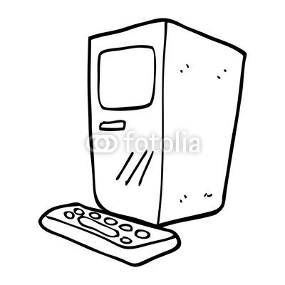 400x400 Line Drawing Cartoon Computer And Keyboard Buy Photos Ap