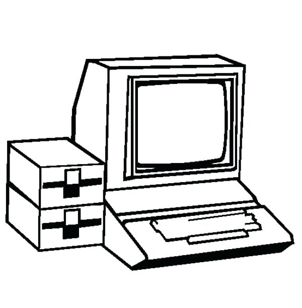 600x612 Computer Coloring Sheets Coloring On The Computer Technology