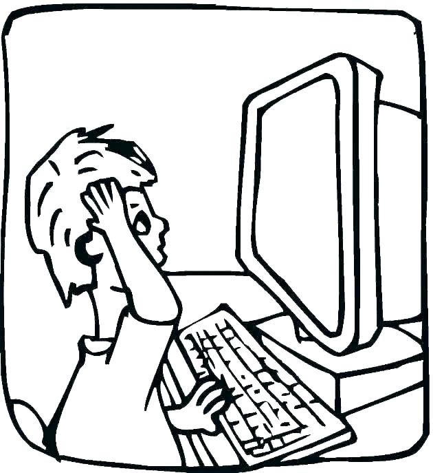 630x687 Computer Coloring Pages