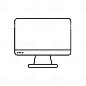 300x300 stock illustration drawing monitor icon simple style sohadacouri