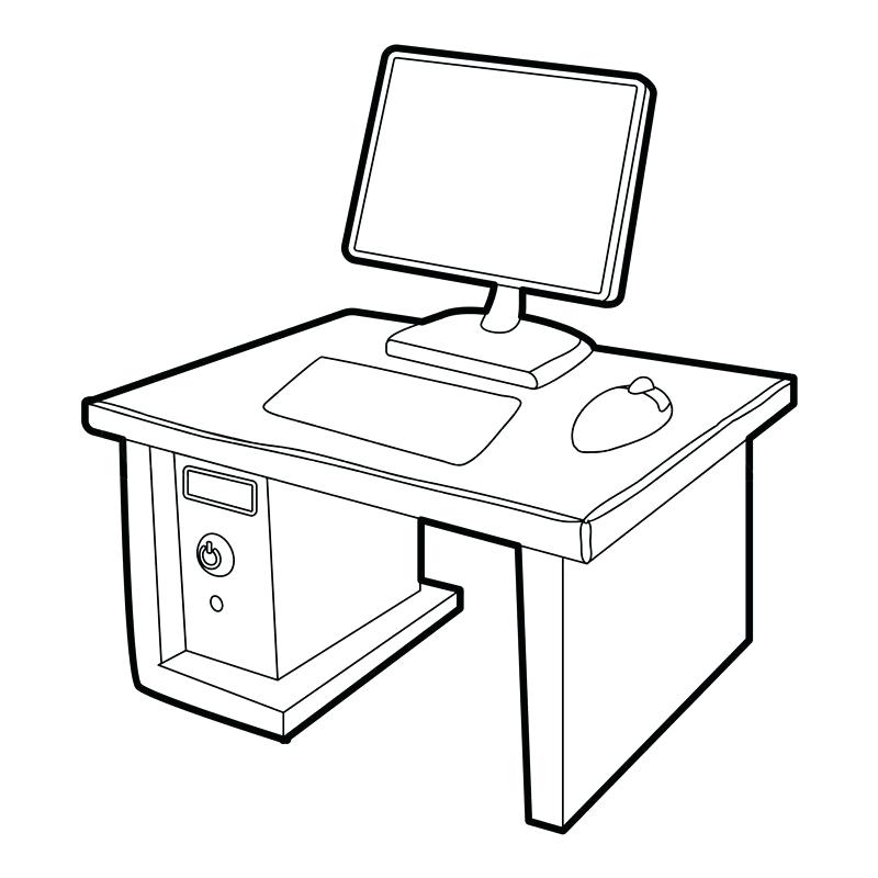 800x800 Desk Drawing