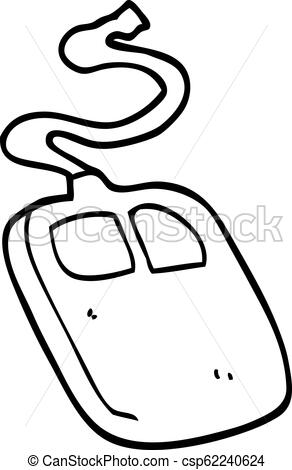 292x470 Line Drawing Cartoon Old Computer Mouse