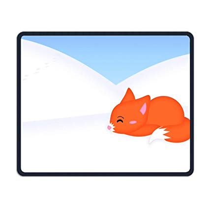 425x425 gaming mouse pad animal fox drawing design stitched