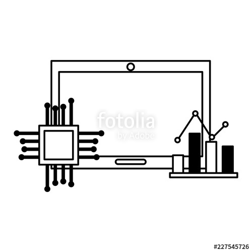500x500 Computer Motherboard Circuit Statistics Fintech Stock Image