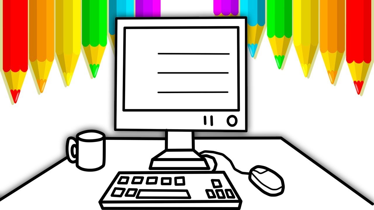 1280x720 Learn Colors With Drawing Paint This Computer Coloring Art