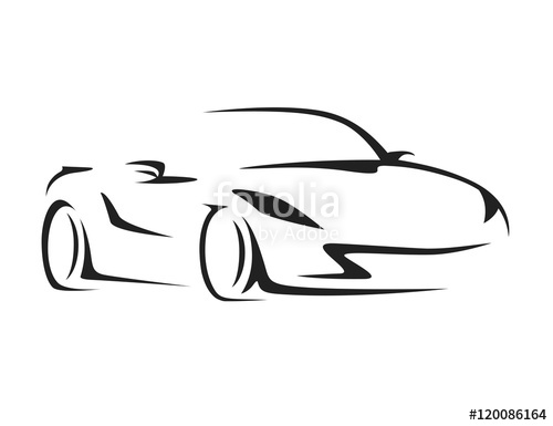 500x385 Original Concept Car With Black Supercar Sports Vehicle Silhouette