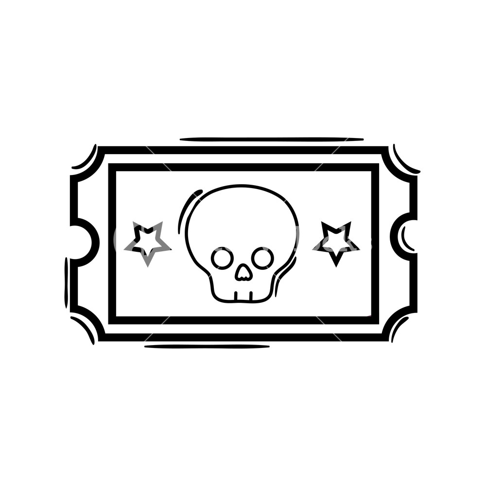 1000x1000 Line Ticket Rock Concert Music Art Vector Illustration Royalty