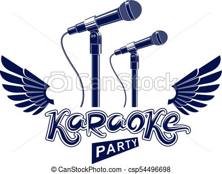 450x353 Karaoke Party Advertising Poster, Live Music Vector Concert
