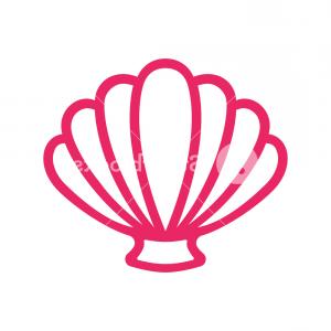 300x300 Photostock Vector Heraldry Clam Shell Sketch Calligraphic Drawing